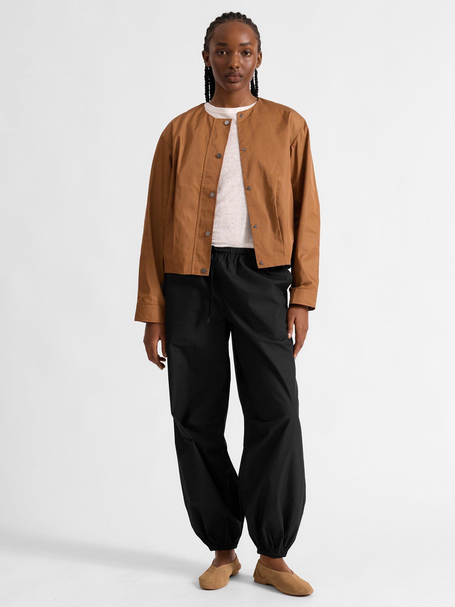 Product image 5 of 5, which shows Albaray Elasticated Hem Balloon Trousers, Black, 8