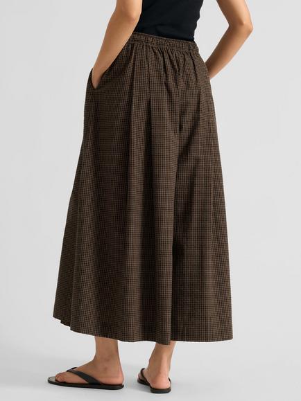 Albaray Gingham Culottes, Brown - view 2, Brown
