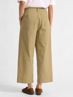 Albaray Cropped Flared Trousers, Stone - view 2, Stone