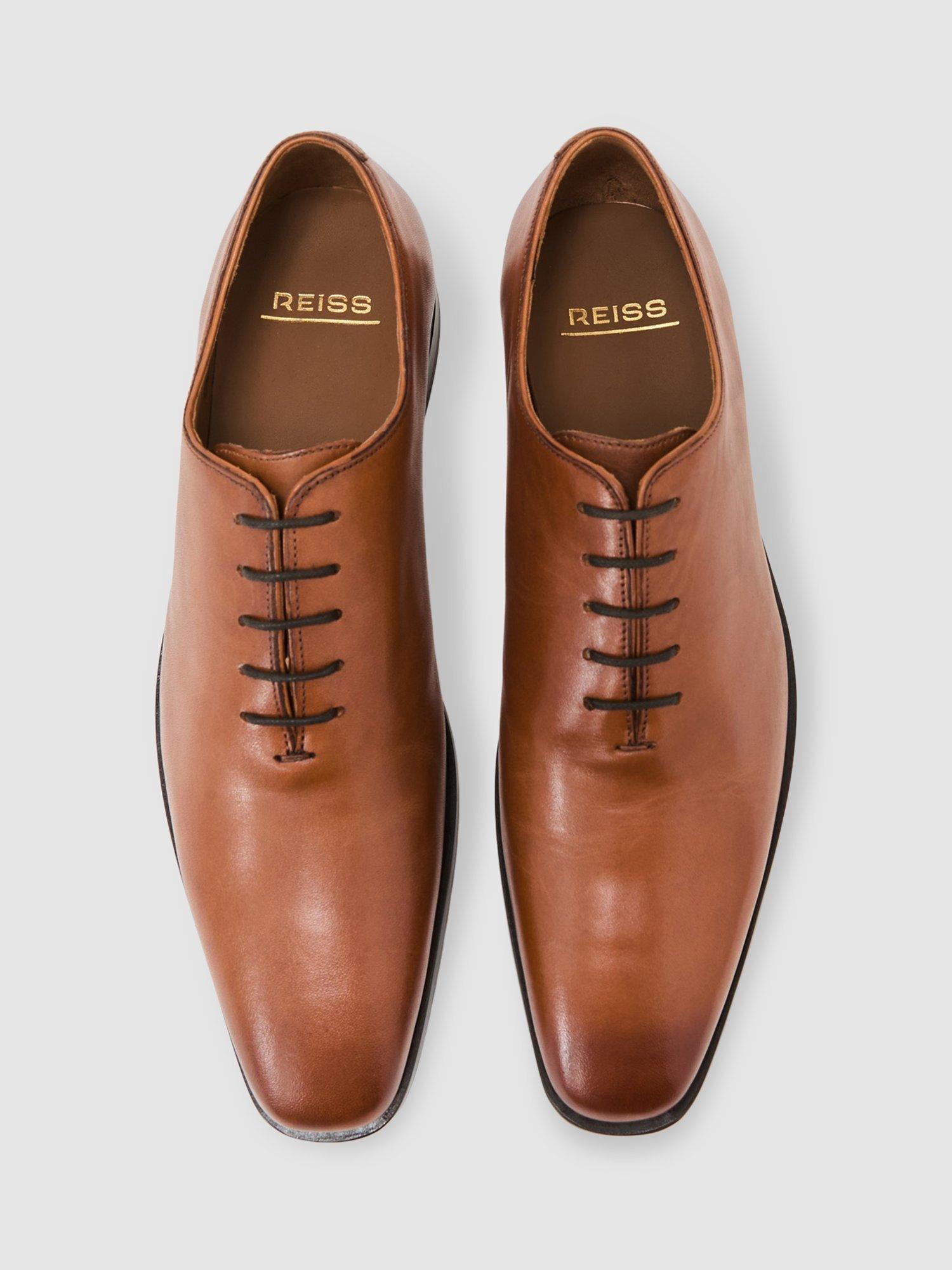 Product image 4 of 5, which shows Reiss Mead Lace Up Formal Shoes, Light Tan, 7