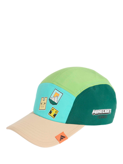 adidas Kids' Minecraft Youth Cap, Green/Lime/Mint/Beige, Green/Lime/Mint/Beige