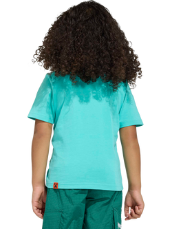 addias Kids' Cotton Minecraft Terrex Short Sleeved T-Shirt, Semi Mint Rush - view 2, Semi Mint Rush