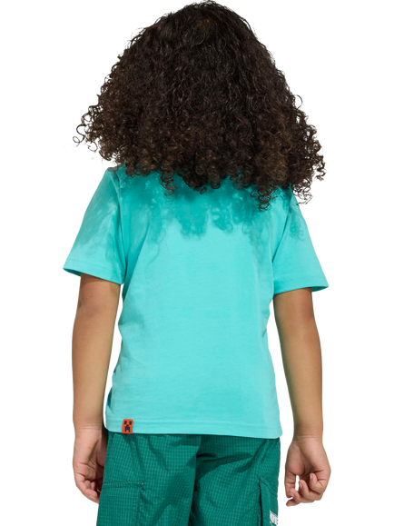 addias Kids' Cotton Minecraft Terrex Short Sleeved T-Shirt, Semi Mint Rush - view 2, Semi Mint Rush