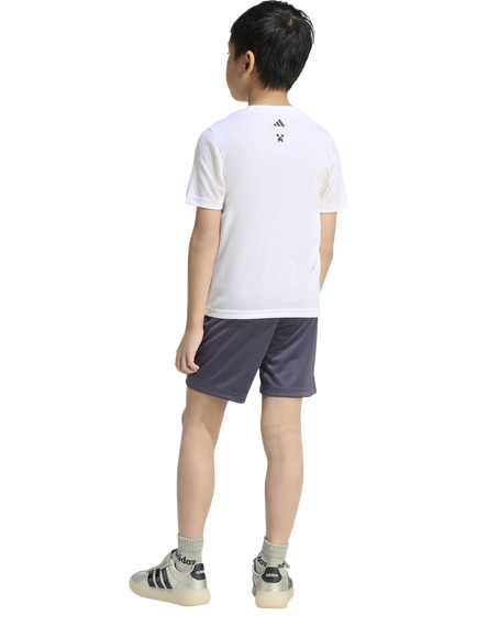 adidas Kids' Minecraft Training Summer T-Shirt and Shorts Set, White - view 2, White