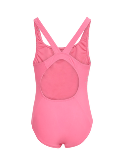 adidas Kids' Glam Metallic V-Back Swimsuit, Pink Fusion - view 2, Pink Fusion