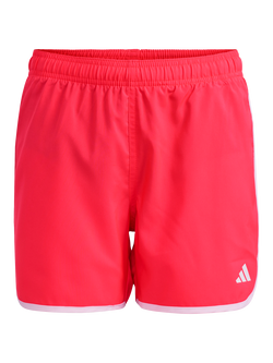 adidas Kids' Water Reactive Graphic Swim Shorts, Lucid Red/White, Lucid Red/White