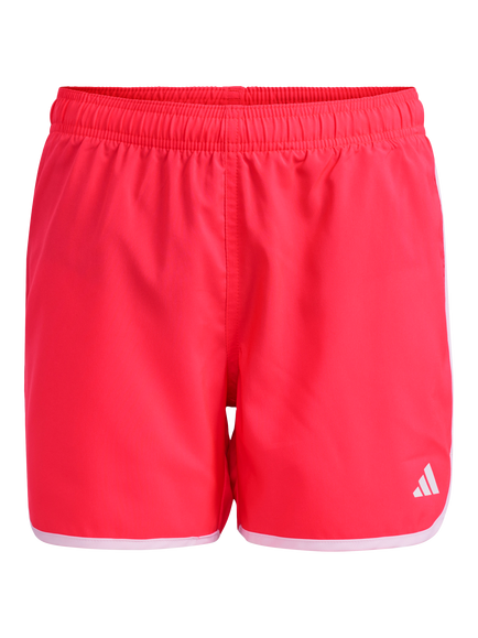 adidas Kids' Water Reactive Graphic Swim Shorts, Lucid Red/White, Lucid Red/White