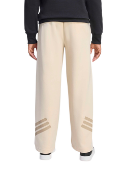 adidas Kids' Future Icons 3-Stripes Wide Leg Trousers, Crystal Linen/ Trace Khaki - view 2, Crystal Linen/ Trace Khaki