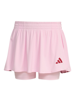 adidas Kids' House of Tiro Skort, Clear Pink/Active Maroon, Clear Pink/Active Maroon