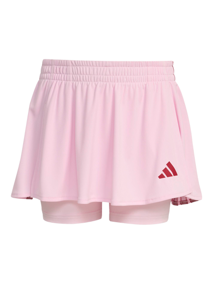adidas Kids' House of Tiro Skort, Clear Pink/Active Maroon, Clear Pink/Active Maroon
