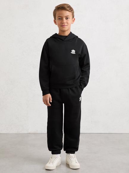 Reiss Kids' Murlin Cotton Drawstring Joggers, Black, Black