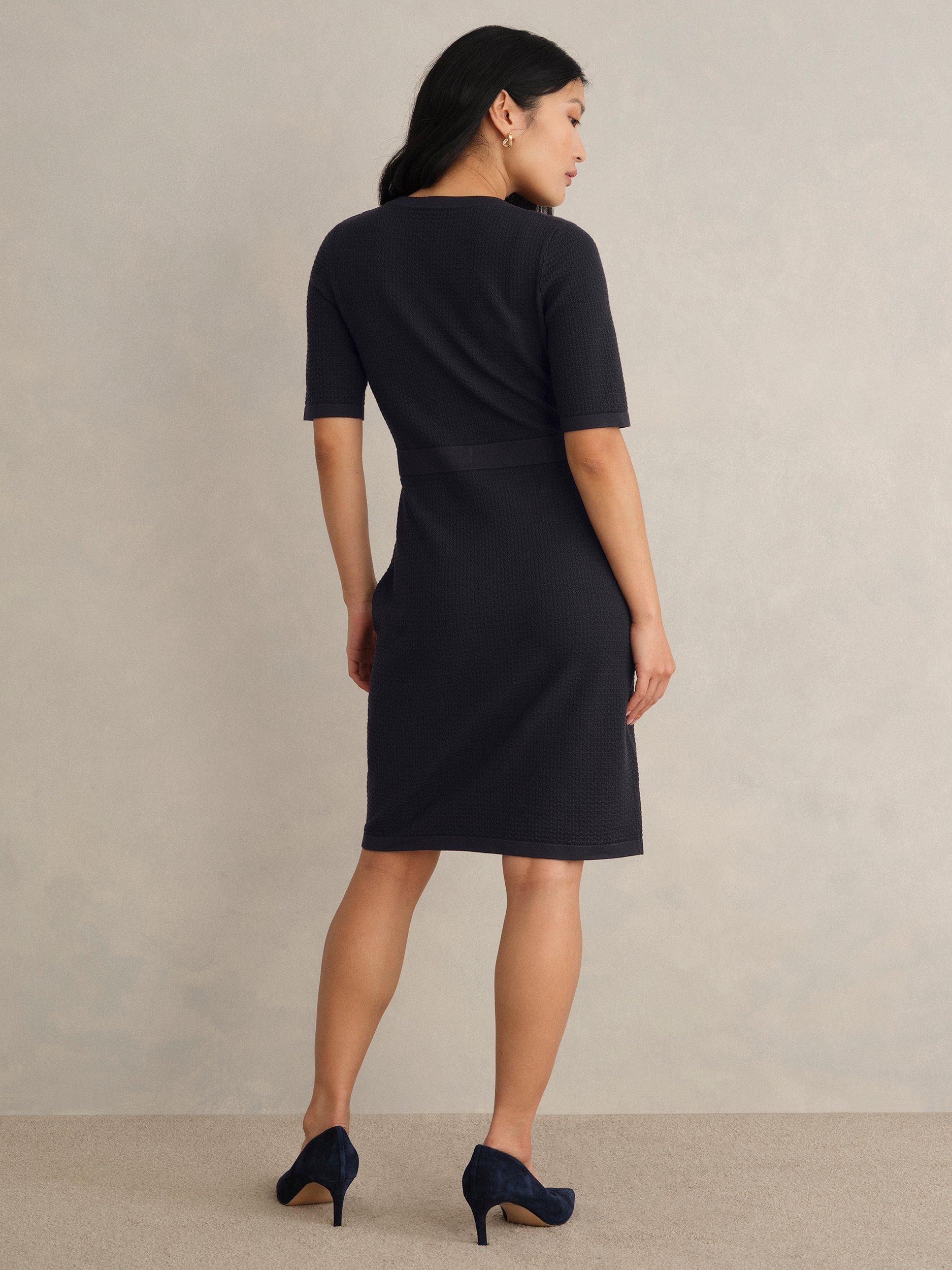 Hobbs Petra Textured Shift Dress containing LENZING™ ECOVERO