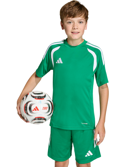 adidas Kids' Tiro26 League T-Shirt, Team Green/White, Team Green/White