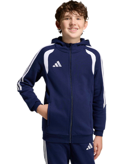 adidas Kids' Tiro26 League Full Zip Hoodie, Team Navy Blue/White, Team Navy Blue/White