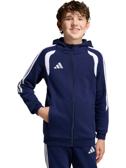 adidas Kids' Tiro26 League Full Zip Hoodie, Team Navy Blue/White, Team Navy Blue/White
