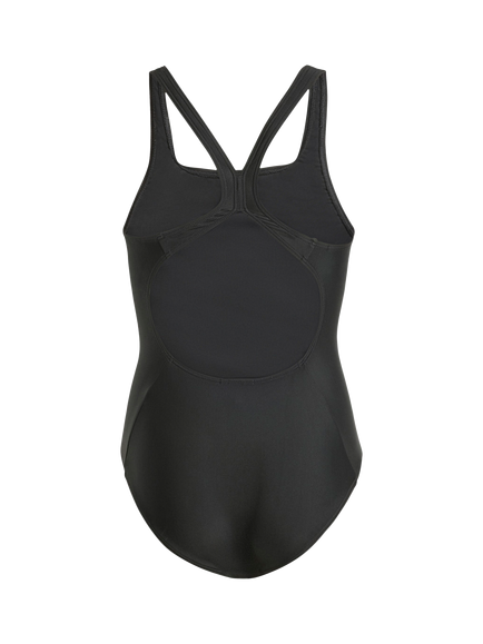 adidas Kids' 3-Stripe Swimsuit, Black/White - view 2, Black/White