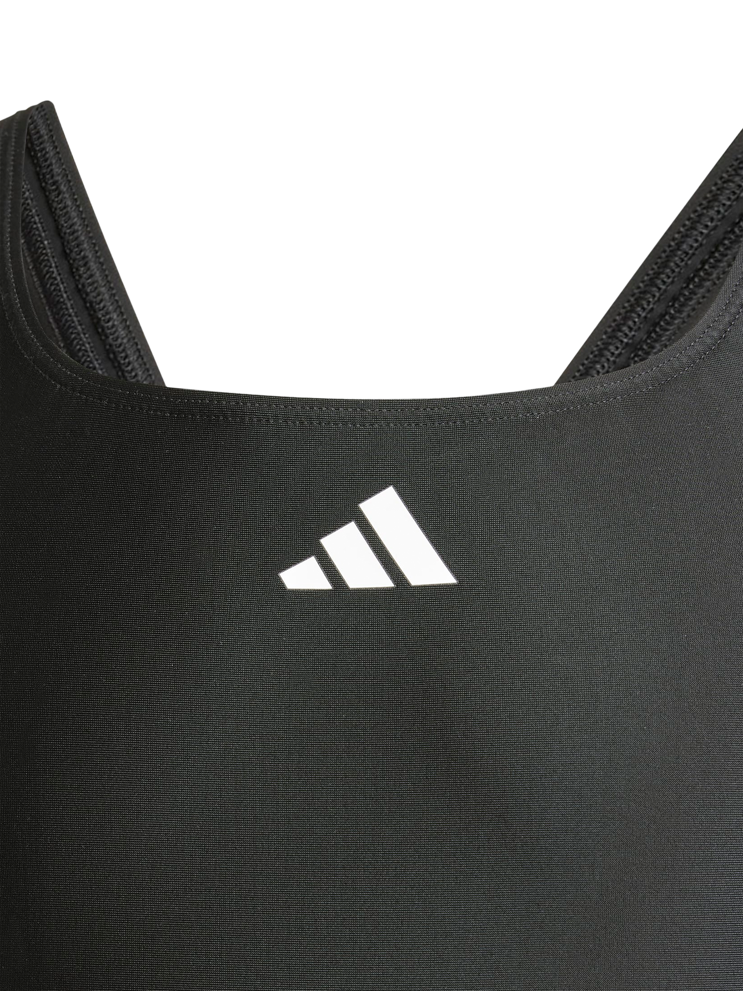 Product image 3 of 5, which shows adidas Kids' 3-Stripe Swimsuit, Black/White, 5-6 years