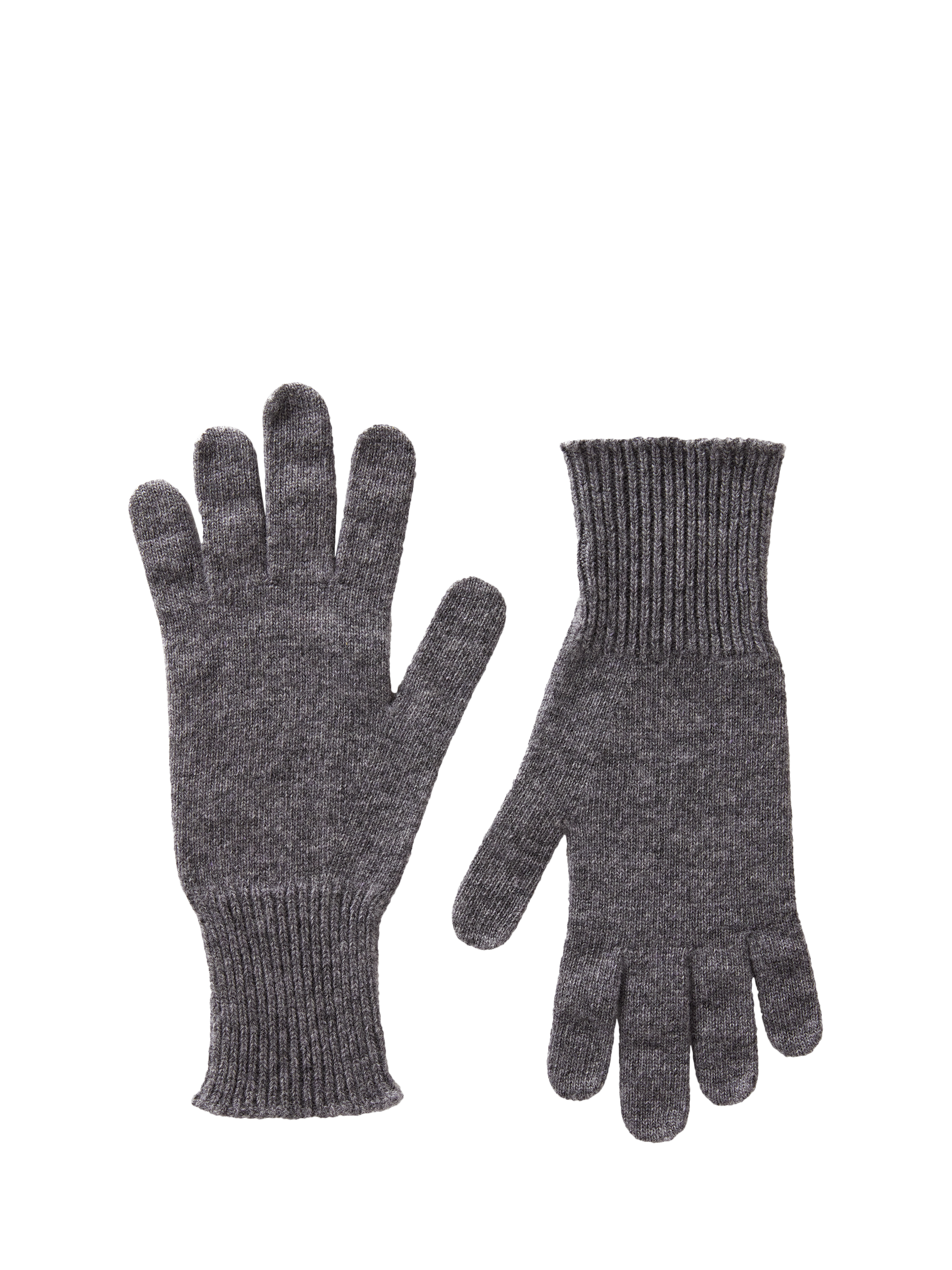 Product image 1 of 3, which shows Benetton Knit Gloves, Grey, One Size