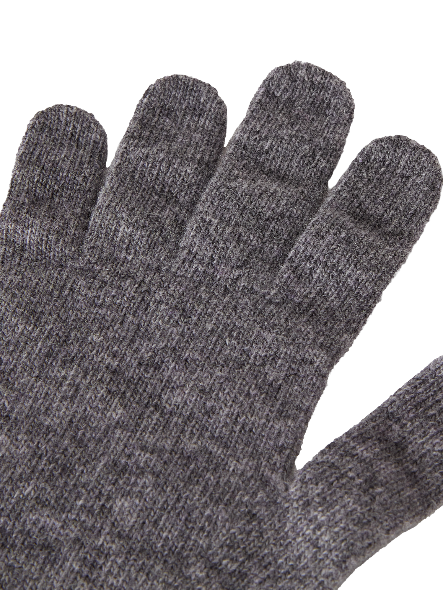 Product image 2 of 3, which shows Benetton Knit Gloves, Grey, One Size