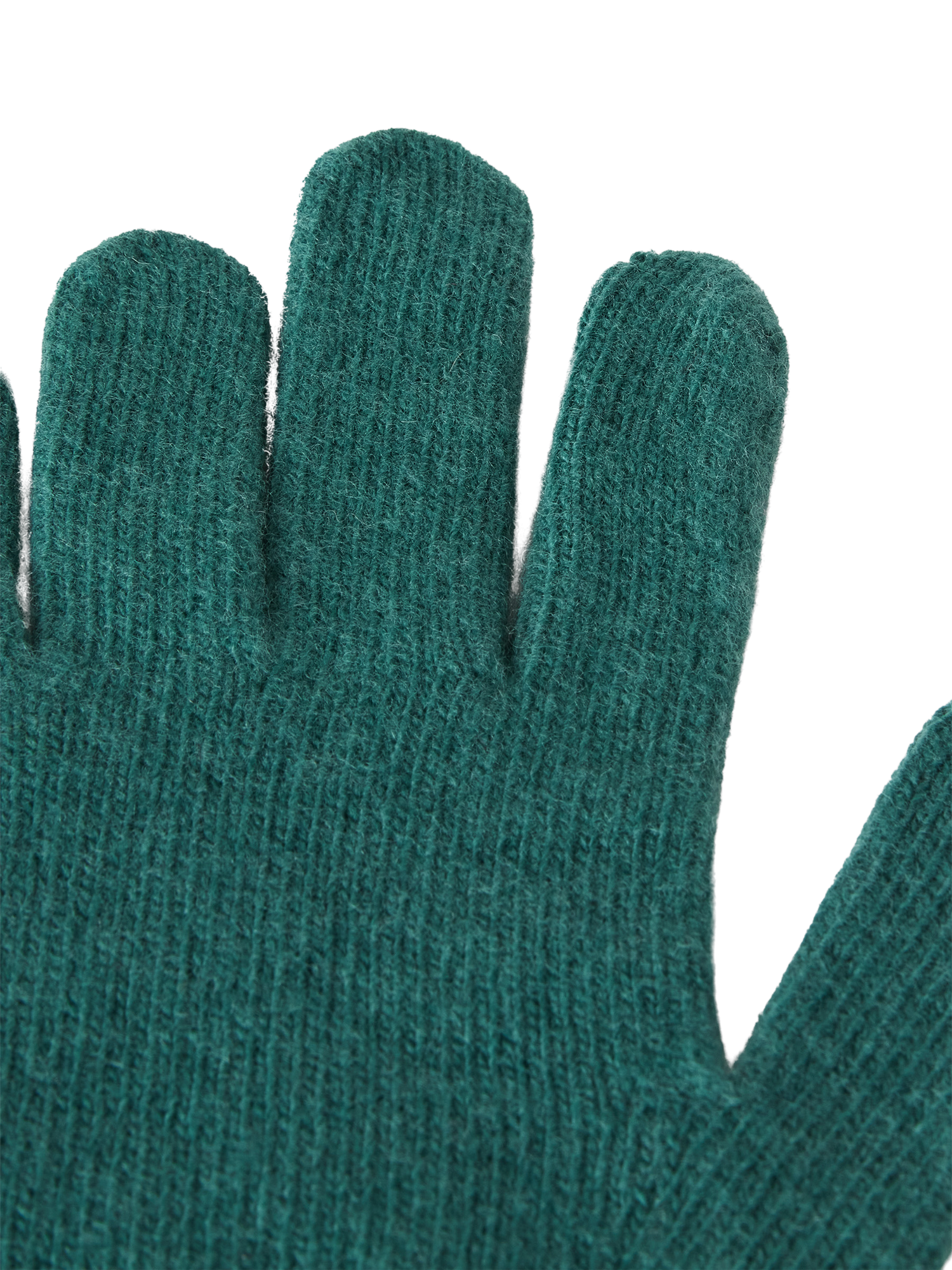 Product image 2 of 3, which shows Benetton Knit Gloves, Green, One Size