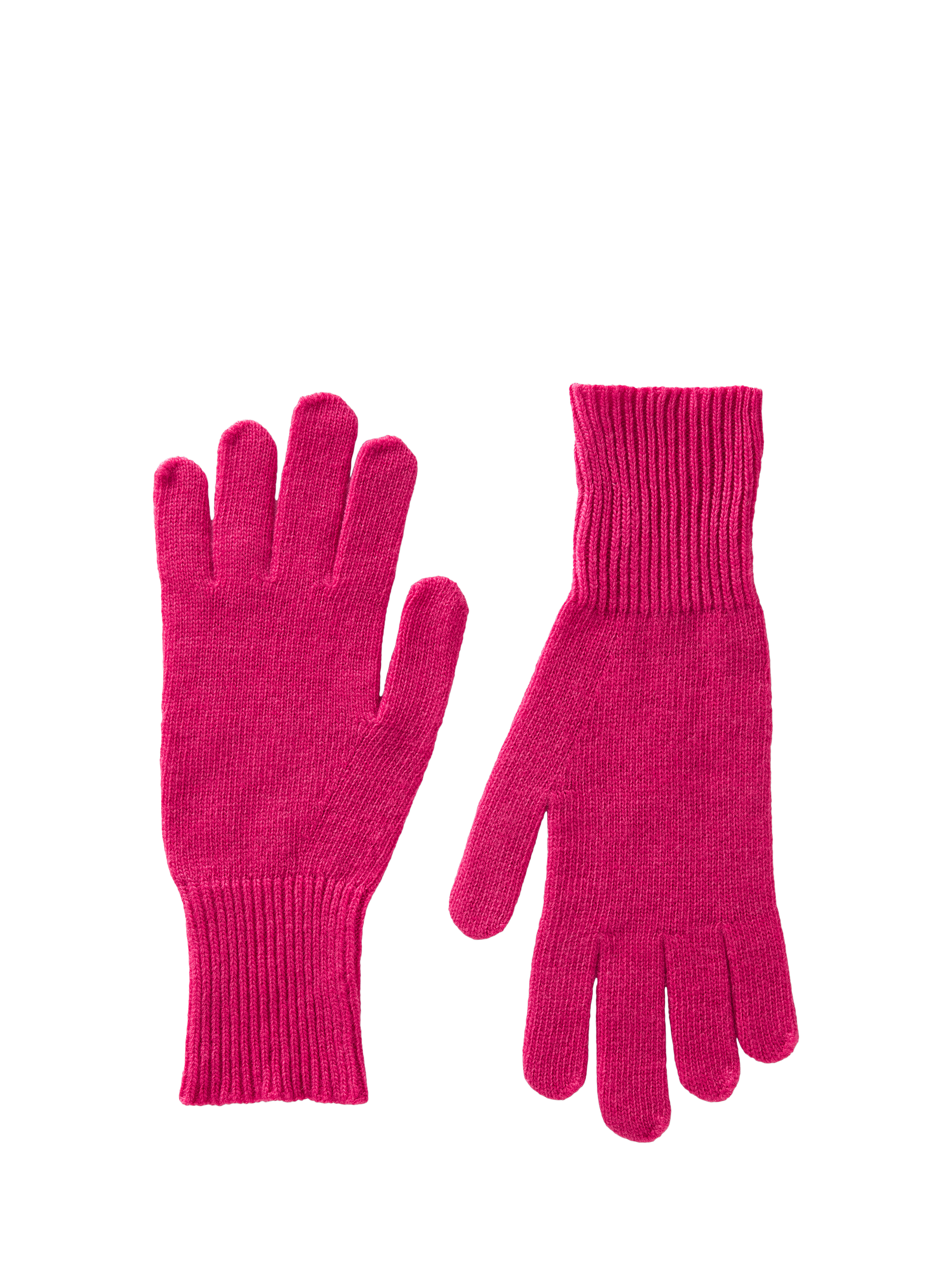 Product image 1 of 3, which shows Benetton Knit Gloves, Cyclamen, One Size
