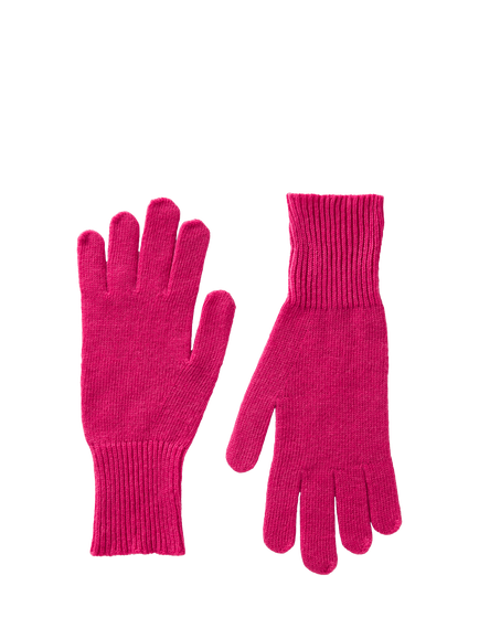 Benetton Knit Gloves, Cyclamen