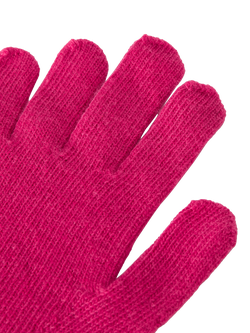 Benetton Knit Gloves - view 2, Cyclamen