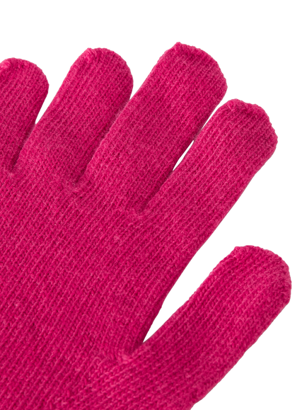 Benetton Knit Gloves - view 2, Cyclamen