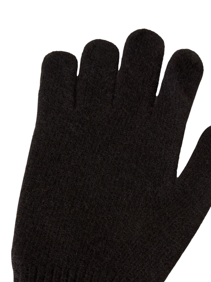 Benetton Knit Gloves - view 2, Black