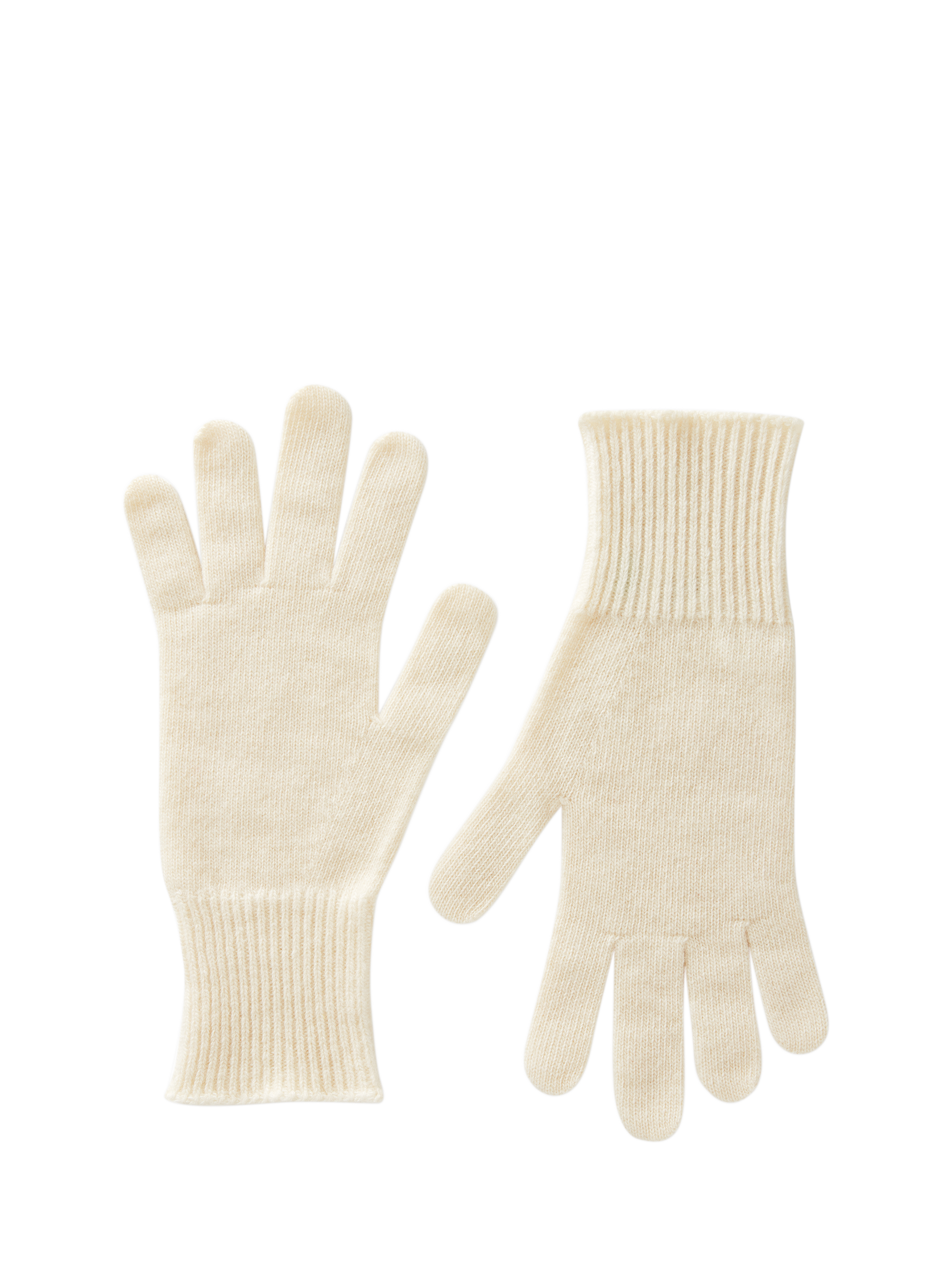 Product image 1 of 3, which shows Benetton Knit Gloves, White, One Size