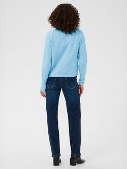 KAFFE Niel Crew Neck Cardigan, Blue - view 2, Blue