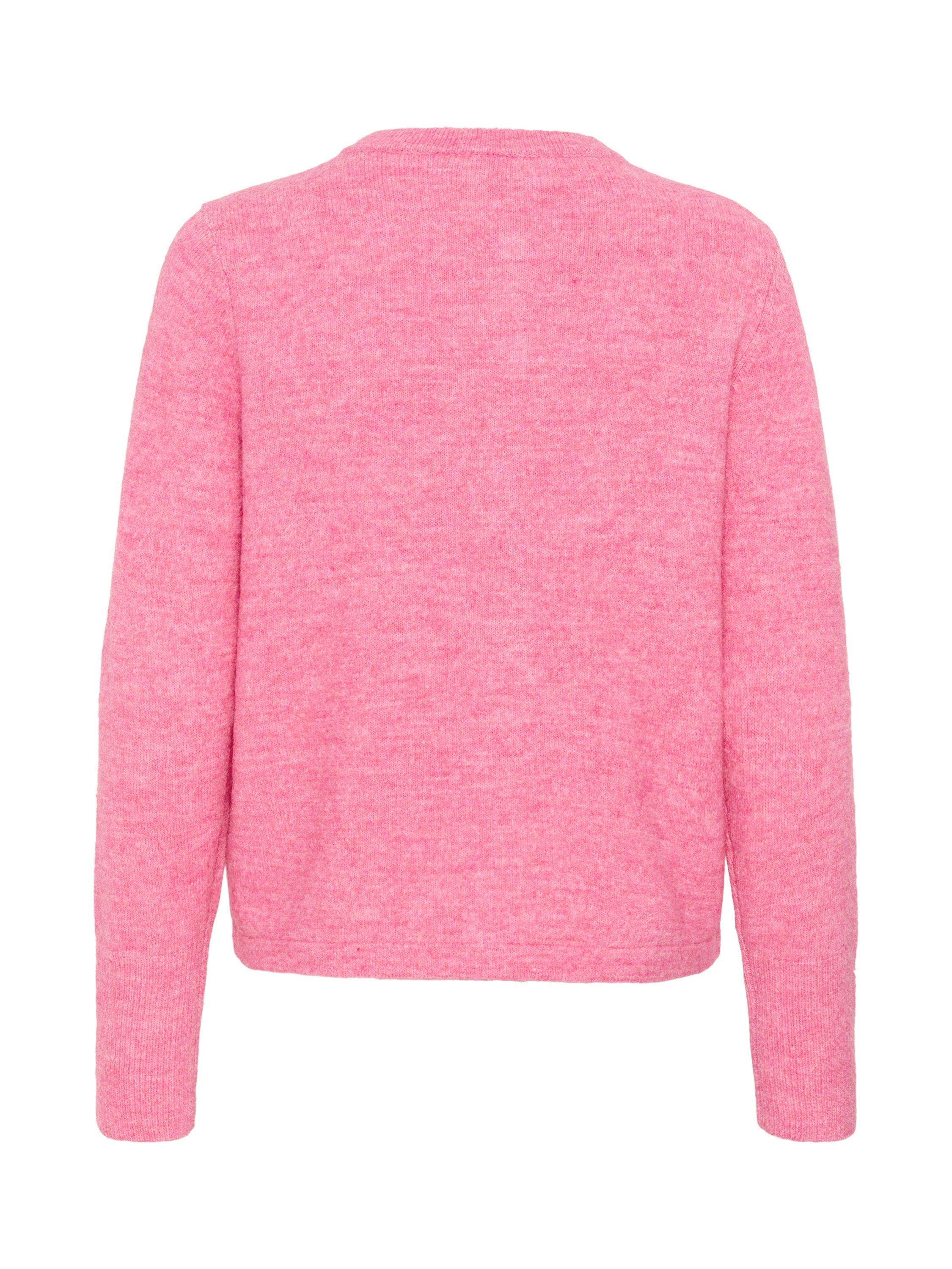 Product image 6 of 6, which shows KAFFE Niel Crew Neck Cardigan, Pink, XS