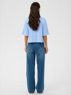 KAFFE Lizza Elbow Sleeve Jumper, Blue - view 2, Blue