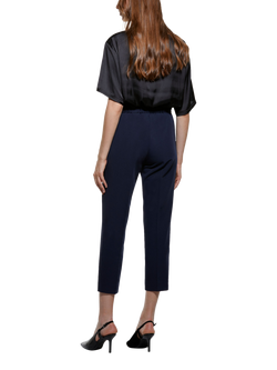 SISLEY High Waist Cropped Trousers, Night Blue - view 2, Night Blue
