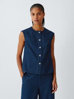 Barbour Lily Denim Top, Dark Blue, Dark Blue