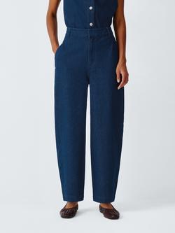 Barbour Lily Barrel Leg Jeans, Dark Blue, Dark Blue