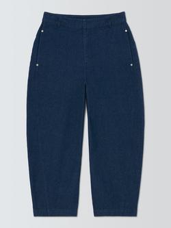 Barbour Lily Barrel Leg Jeans, Dark Blue, Dark Blue