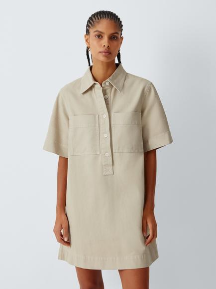 Barbour Launton Mini Dress, Beige, Beige