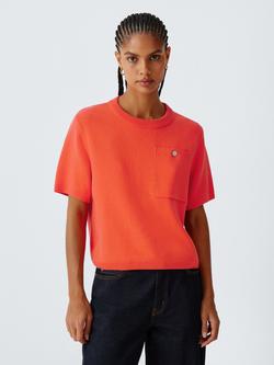 Barbour Esther Short Sleeve Jumper, Orange, Orange