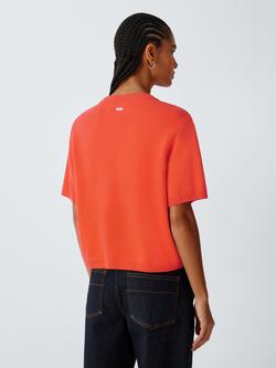 Barbour Esther Short Sleeve Jumper, Orange - view 2, Orange