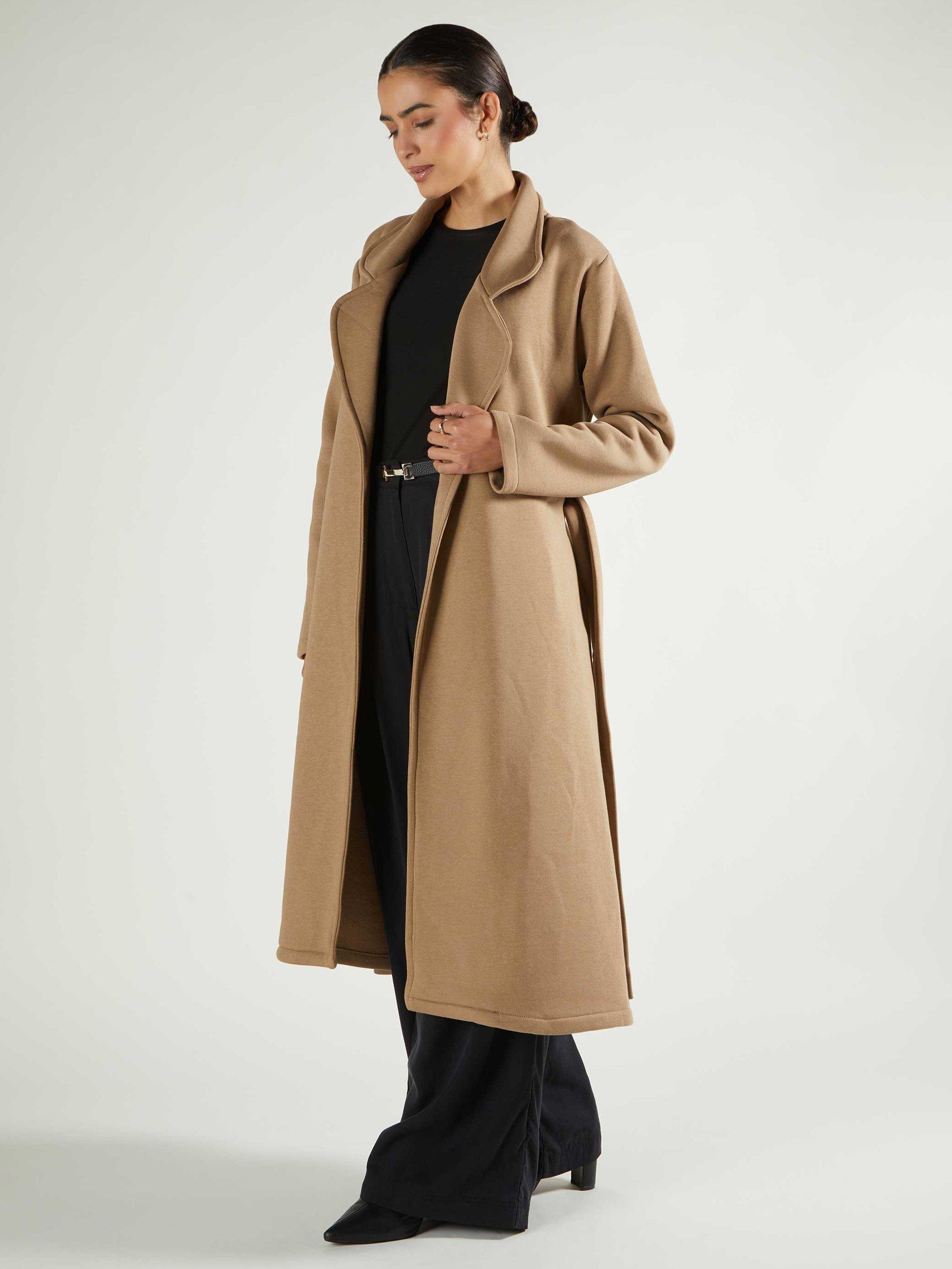 Product image 1 of 5, which shows Aab Mara Blanket Stitch Coat, Camel, S