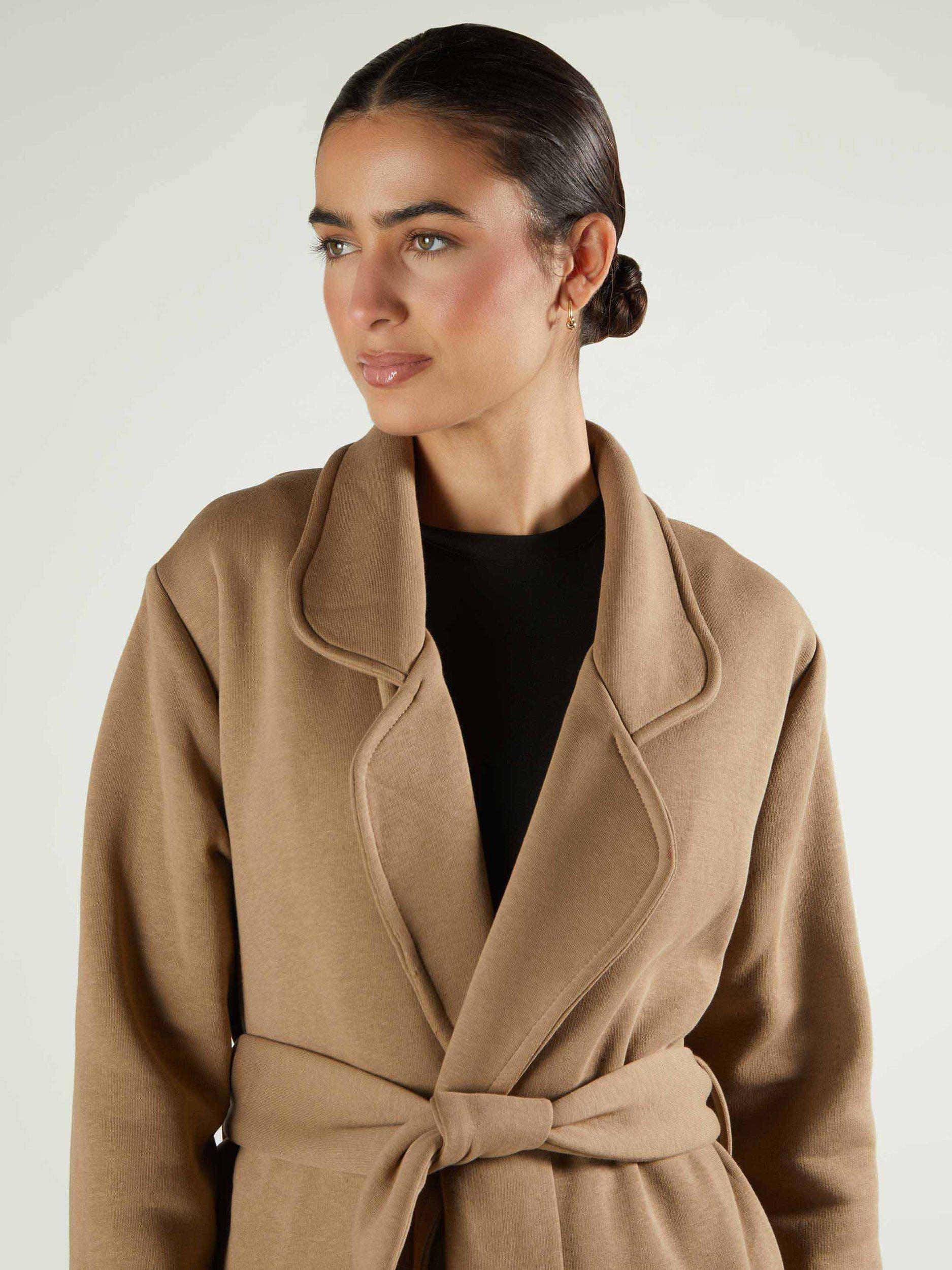 Product image 5 of 5, which shows Aab Mara Blanket Stitch Coat, Camel, S