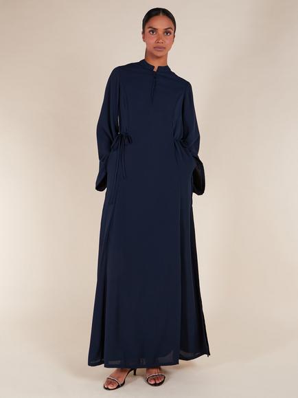Aab Side Tie Maxi Dress, Navy, Navy