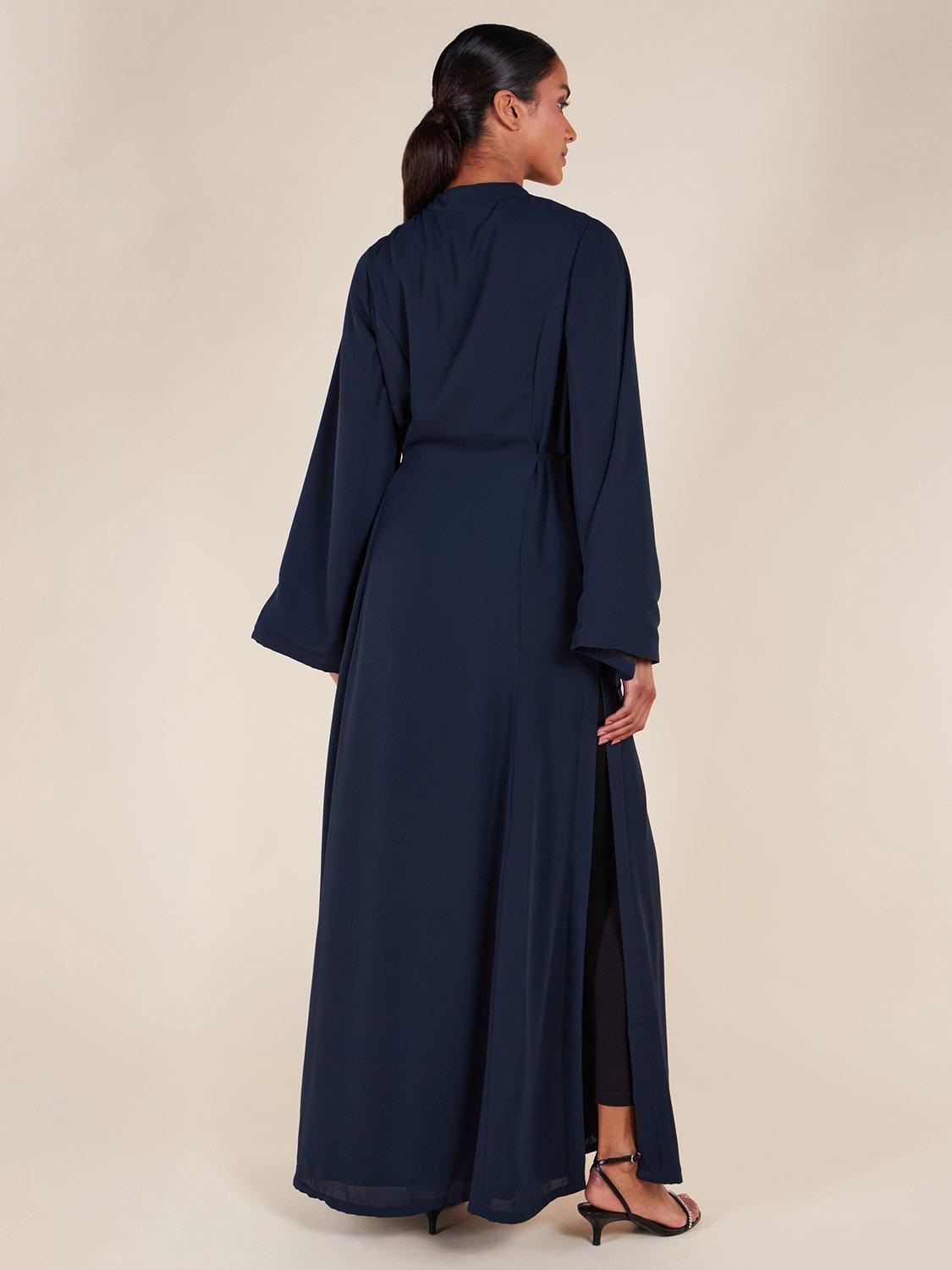Product image 5 of 6, which shows Aab Side Tie Maxi Dress, Navy, S Reg