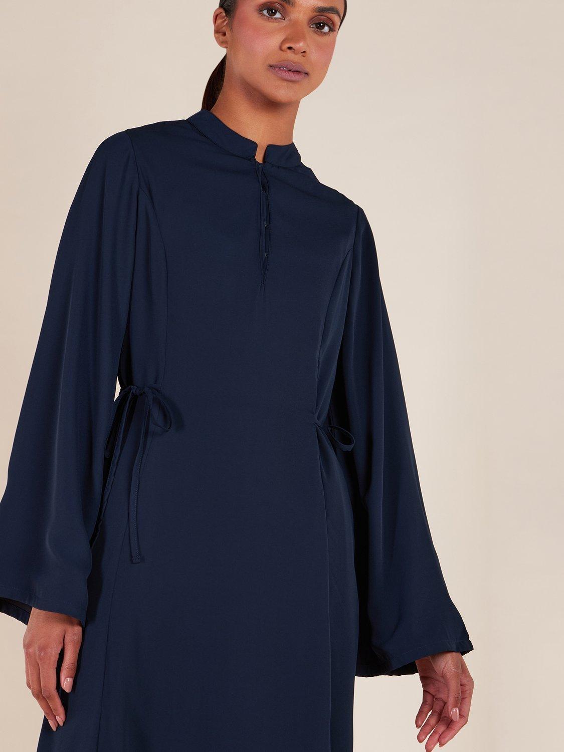 Product image 6 of 6, which shows Aab Side Tie Maxi Dress, Navy, S Reg