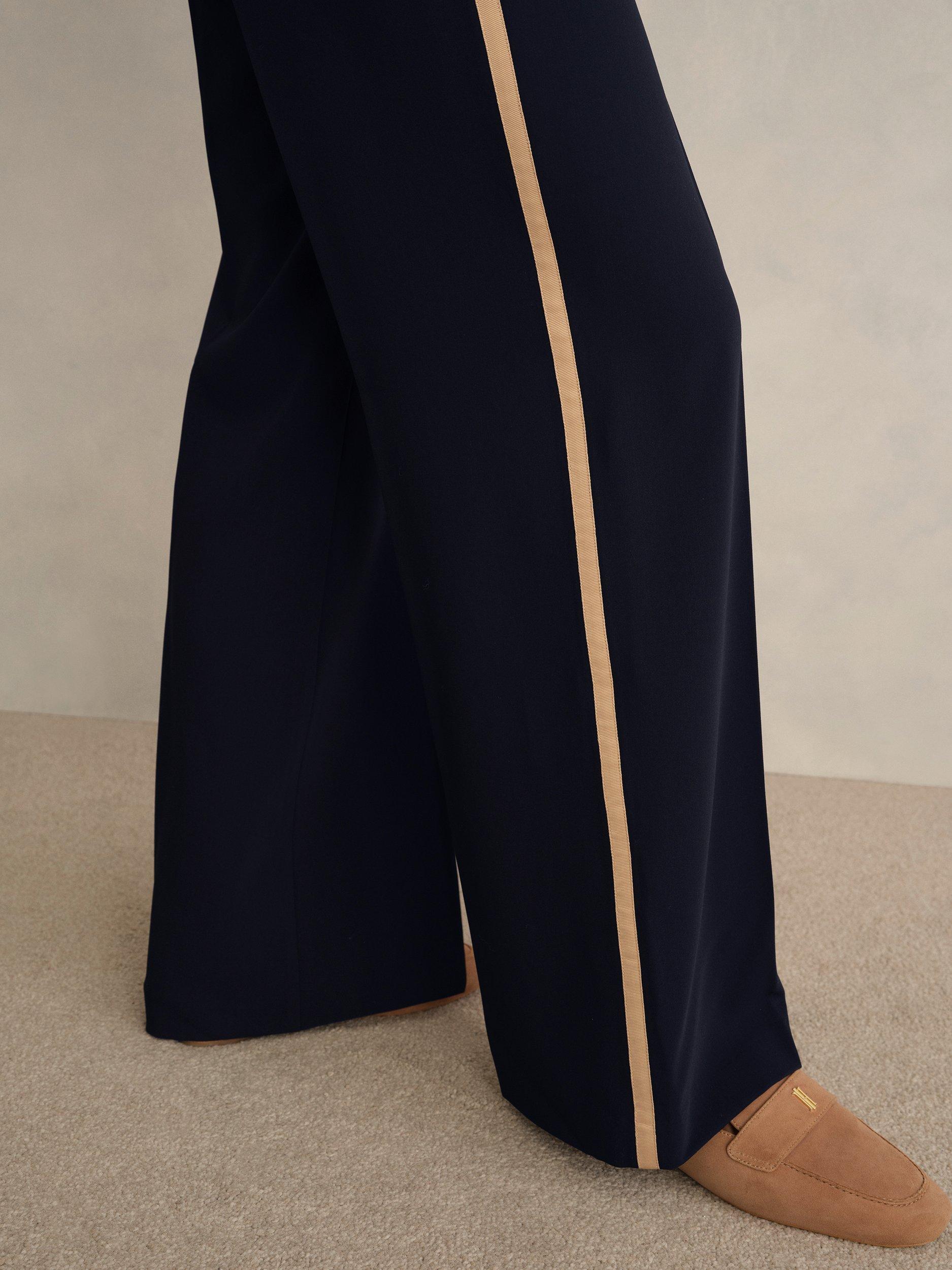 Product image 3 of 6, which shows Hobbs Hadley Trousers, Navy, 10