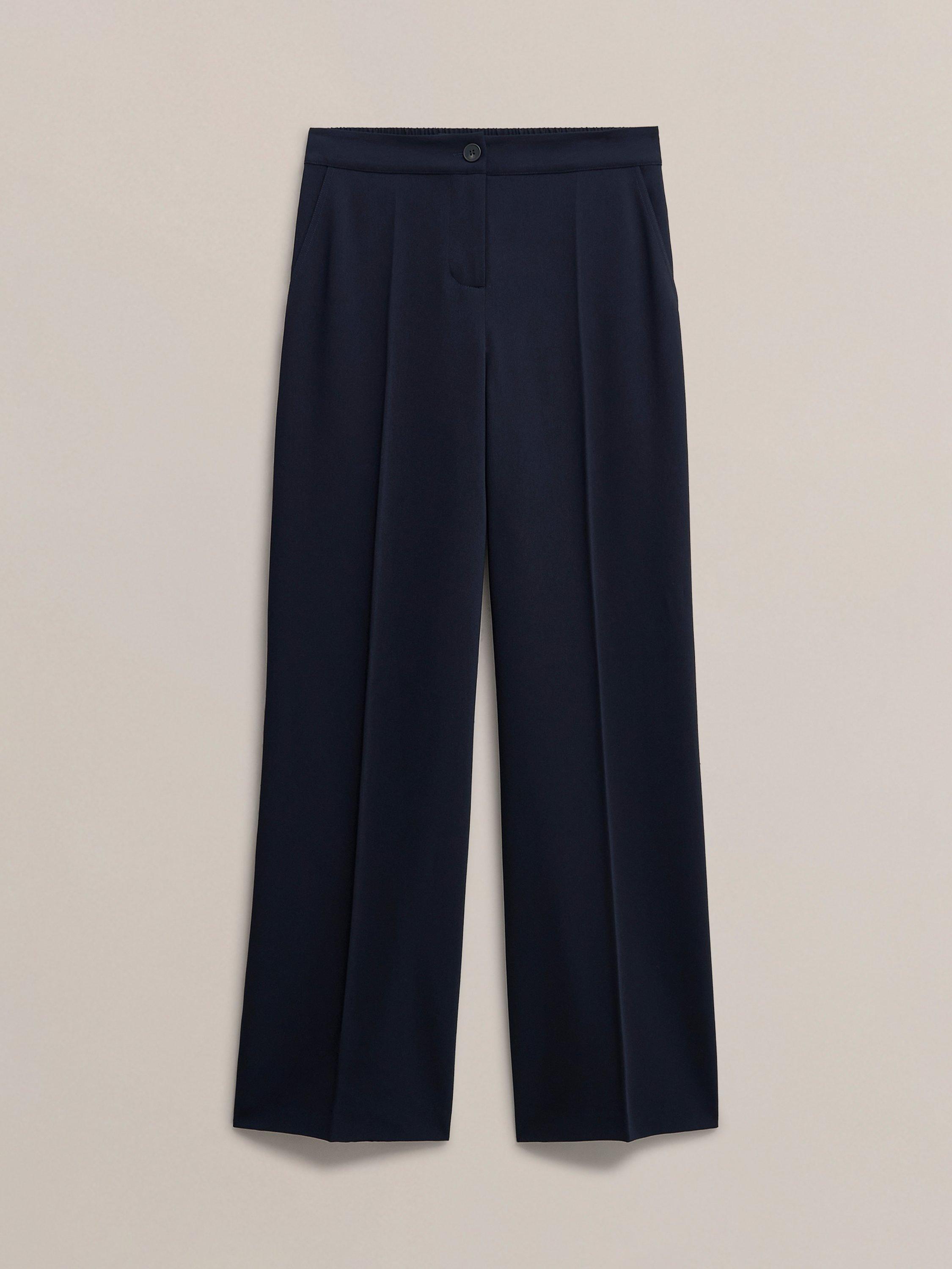 Product image 4 of 6, which shows Hobbs Hadley Trousers, Navy, 10