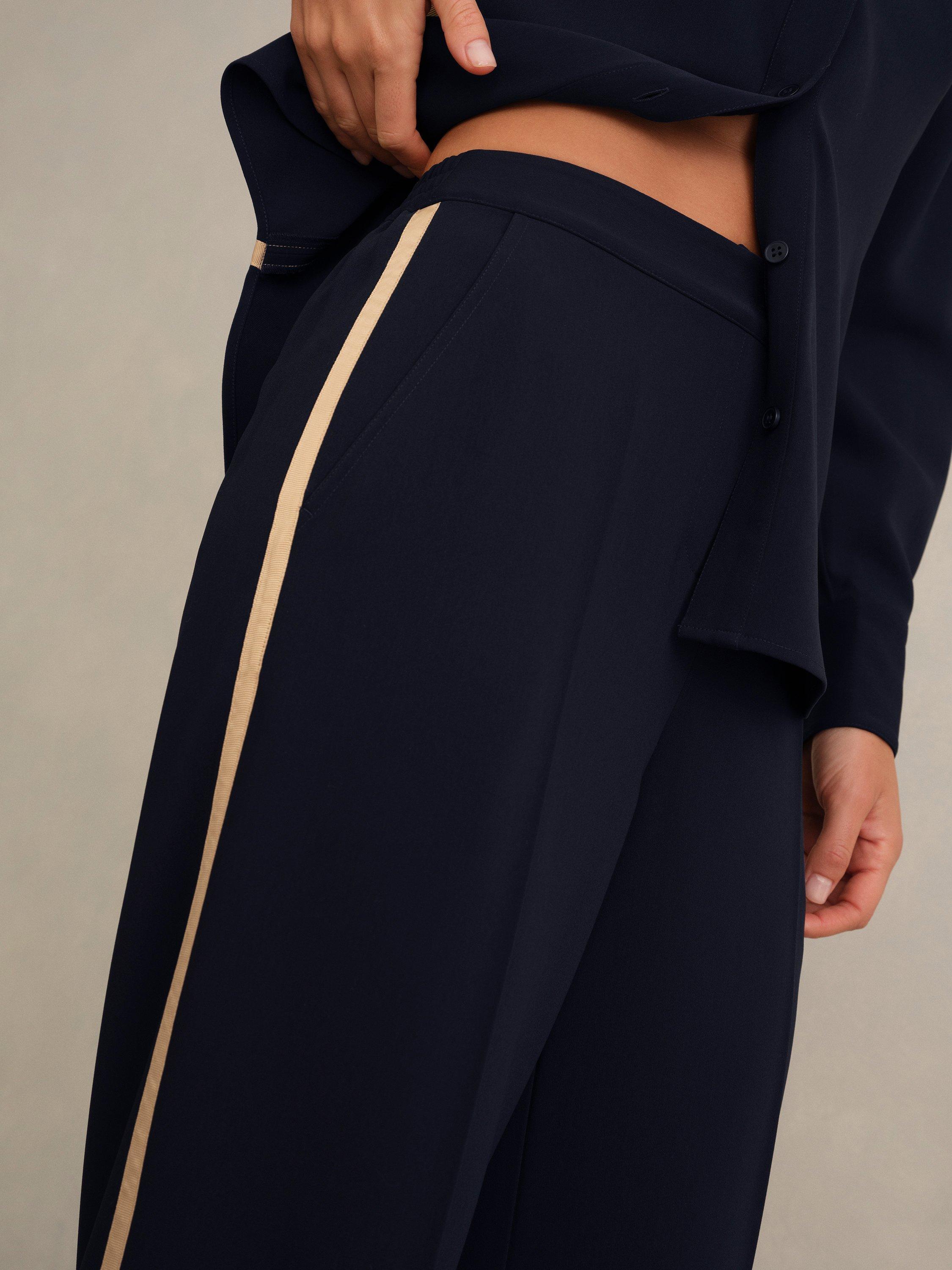 Product image 5 of 6, which shows Hobbs Hadley Trousers, Navy, 10