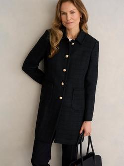 Hobbs Evangeline Single Breasted Coat, Black, Black