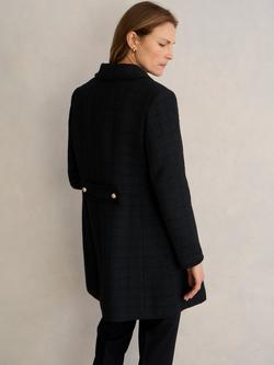 Hobbs Evangeline Single Breasted Coat, Black - view 2, Black